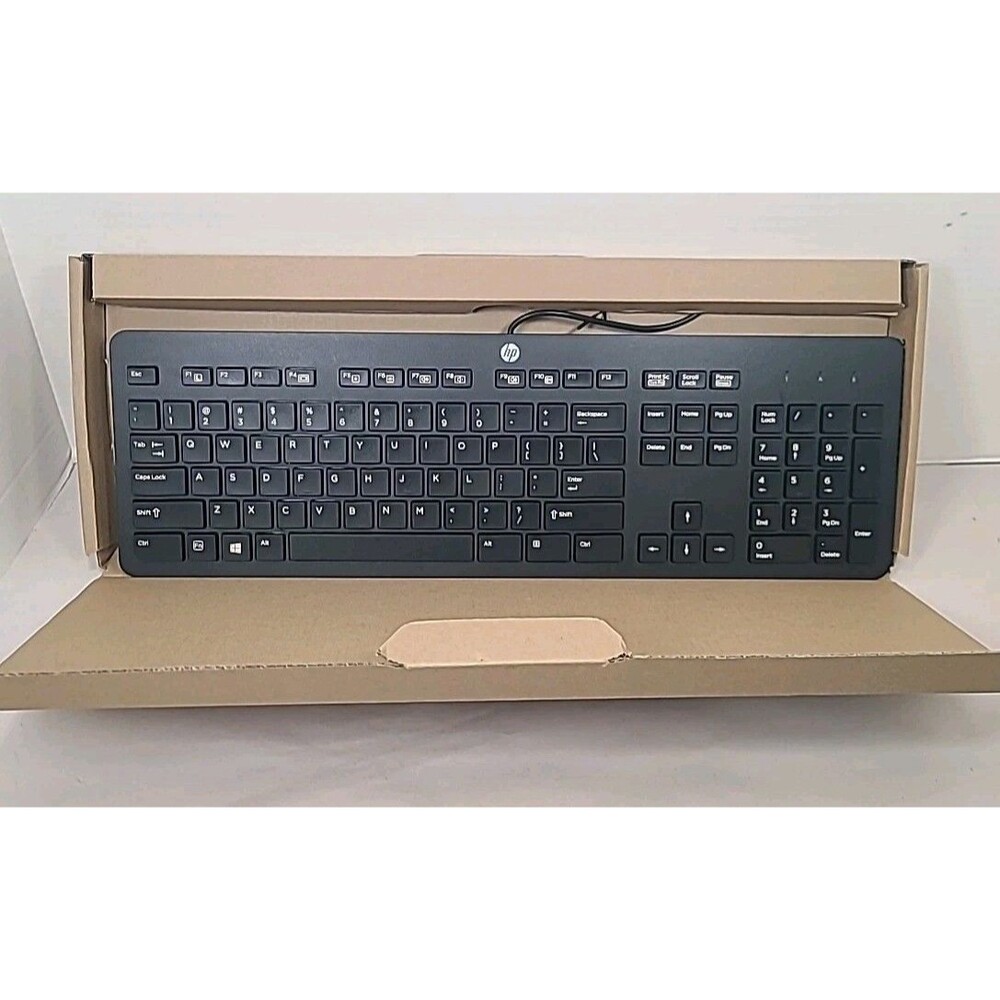 HP Hewlett Packard USB Slim KB 803181-001 Black Keyboard
